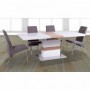 Conjunto Mesa de Comedor Extensible Carlota + 4 Sillas Aroa (Marengo)