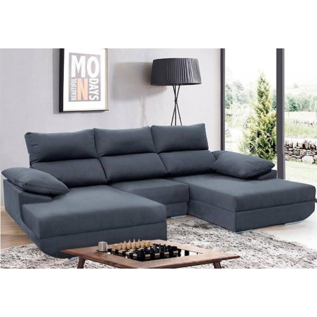 Sofá 1 Plaza con Doble Chaise Mercedes (300x185cm)