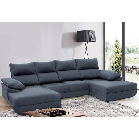 Sofá 2 Plazas con Doble Chaise Mercedes (380x185cm)