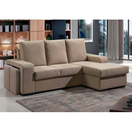 Sofá 2 Plazas + Chaise Long Reversible Algarve (200x150cm)