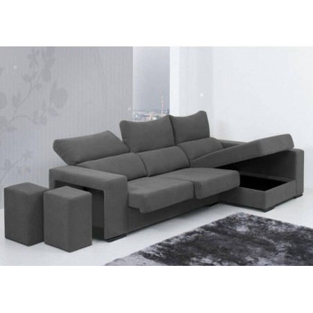 Sofá 2 Plazas + Chaise Long Safira (240x150cm)