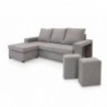 Sofá 2 Plazas + Chaise Long Reversible Liz (220x150cm)