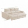 Sofá 3 Plazas con Cama Gael (245x105cm)