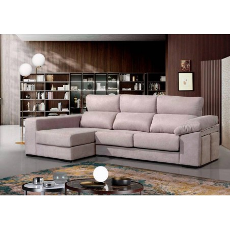 Sofá 2 Plazas + Chaise Long Paris Max (275x155cm)