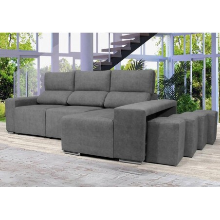 Sofá 2 Plazas con Cama + Chaise Kayseri (255x150cm)