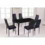 Conjunto Mesa Emi + 6 Sillas Emi Negras