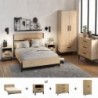 Pack Dormitorio Completo Craft c/ 2 Mesitas de Noche (190x140cm)
