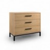 Pack Dormitorio Completo Craft c/ 2 Mesitas de Noche (190x140cm)