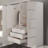 Armario Bali con 4 Puertas Batientes y 3 Cajones