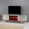 Mueble TV con Ef. Chimenea y Sis. Sonido Inc. Alfa