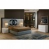 Cama Canapé Tapizada Abatible s/ Fondos Top Chanel + Colchón Opc.