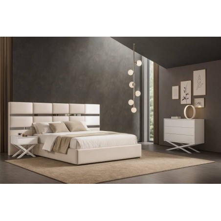 Cama Canapé Tapizada Abatible s/ Fondos Medellin + Colchón Opc.