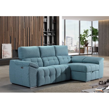 Sofá 2 Plazas Relax Eléctrico + Chaise Longue Valencia (300x160 cm)
