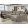 Sofá Riconera con Chaise Long y Cama Zeus (350x160cm)
