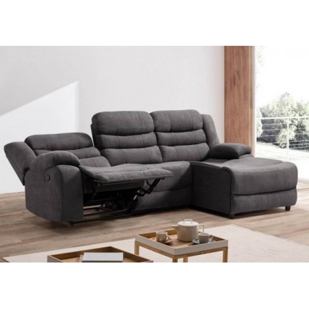 Sofá Relax de 2 Plazas con Chaise Longue Luxor (270x155 cm)