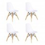 Pack de 6 Sillas Dinamarca (Blanco)