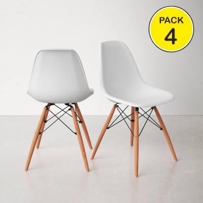 Pack de 4 Sillas Dinamarca (Blanco)