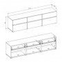 Mueble TV 3 Puertas + 3 Cajones Cross