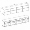 Mueble TV 4 Puertas + 4 Cajones Cross