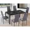 Conjunto Mesa de Comedor Marmol + 6 Sillas Marmol