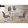 Conjunto Mesa de Comedor San + 4 Sillas San (Gris)