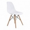 Conjunto Mesa de Comedor Dinamarca Redonda Blanca + 4 Sillas Dinamarca Blancas