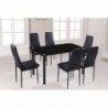 Conjunto Mesa Emi + 6 Sillas Emi Negras