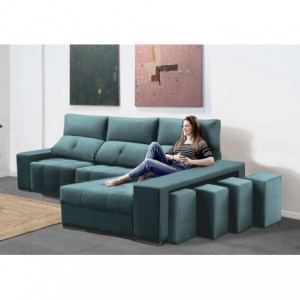 Sofá 2P + Chaise Long con  Cama Apolo (265x155cm) Sofá 2P + Chaise Long con  Cama Apolo (265x155cm)