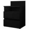Pack 2 Mesitas de Noche Malwa M1 + Cómoda Malwa M6 (Negro)