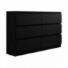 Pack 2 Mesitas de Noche Malwa M1 + Cómoda Malwa M6 (Negro)