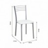 Conjunto Mesa de Cocina Extensible Modelo 70 + 4 Sillas Modelo 20