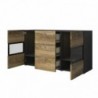 Aparador 2 Puertas + 3 Cajones Baros (c/ Luz LED)