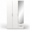 Armario 3 Puertas de abrir con Espejo + 2 Cajones Ghost