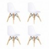 Pack de 4 Sillas Dinamarca (Blanco)