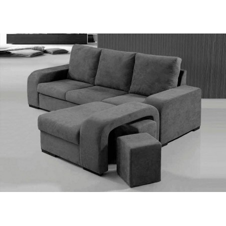Sofá 2 Plazas + Chaise Long Reversible Mustang (233x175cm)