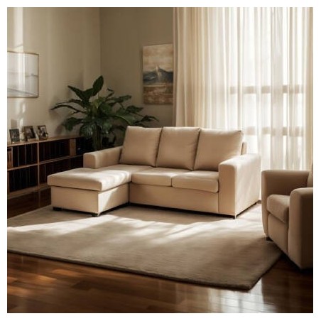 Sofá 2 Plazas + Chaise Long Reversible Santoro (190x150cm)