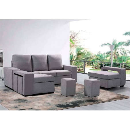 Sofá 1 Plaza con Doble Chaise Long Mike (230x150cm)