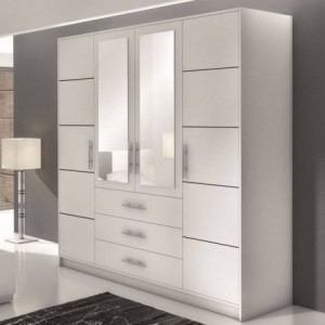 Armario Bali con 4 Puertas Batientes y 3 Cajones Armario Bali con 4 Puertas Batientes y 3 Cajones