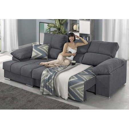 Sofá 2 Plazas + Chaise Long con Cama Afrodite (300x150cm)