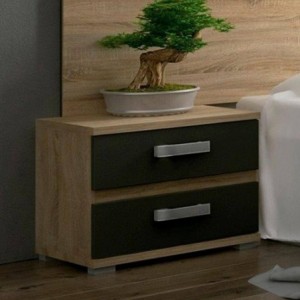 Mesita de Noche 2 Cajones Priego Mesita de Noche 2 Cajones Priego