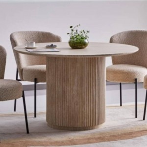 Mesa de Comedor Redonda Fija Seta (120x120x75cm) Mesa de Comedor Redonda Fija Seta (120x120x75cm)