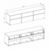 Mueble TV 3 Puertas + 3 Cajones Cross
