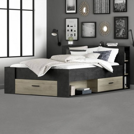 Cama Pocket con 3 Cajones