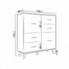 Mueble Bar 2 Puertas + 4 Cajones Sanna