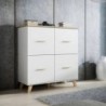 Salón Completo Sanna 1 (Blanco Brillante/Dab Sonoma)