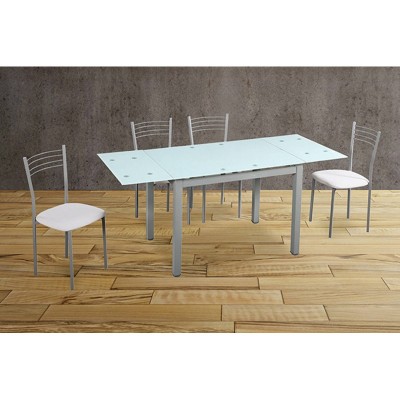 Conjunto Mesa de Cocina Extensible Modelo 70 + 4 Sillas Modelo 20