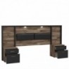 Pack Cabecero + 2 Mesitas de Noche Clair (c/ Luz LED)
