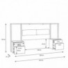 Pack Cabecero + 2 Mesitas de Noche Clair (c/ Luz LED)