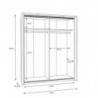 Armario 2 Puertas Correderas Clair (c/ Luz LED)